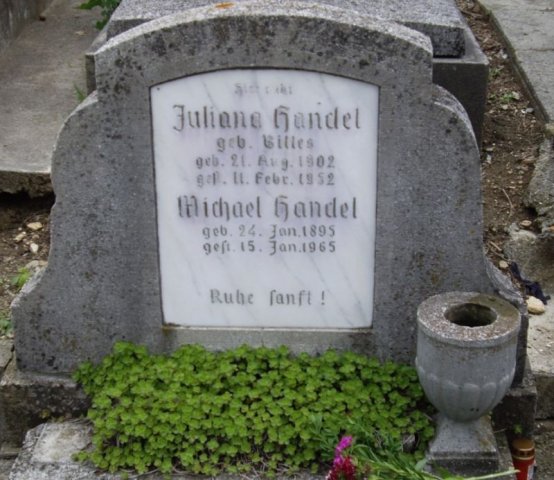Handel Michael 1895-1965 Billes Julianne 1902-1952 Grabstein